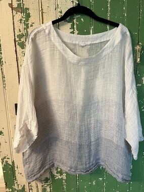 Gauze Breezy White Beachy Top